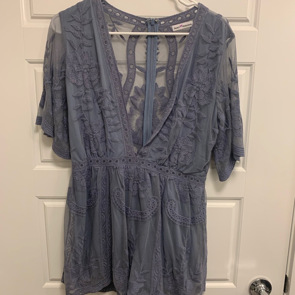 Dainty Hooligan Dusty Blue Romper
